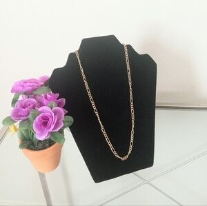 Gennaro Classic Gold Tone Link Chain Necklace Figaro